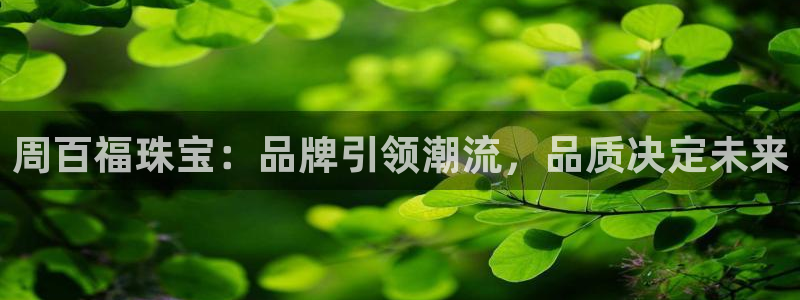 新航娱乐属于什么级别：周百福珠宝：品牌引领潮流，品质决定未来